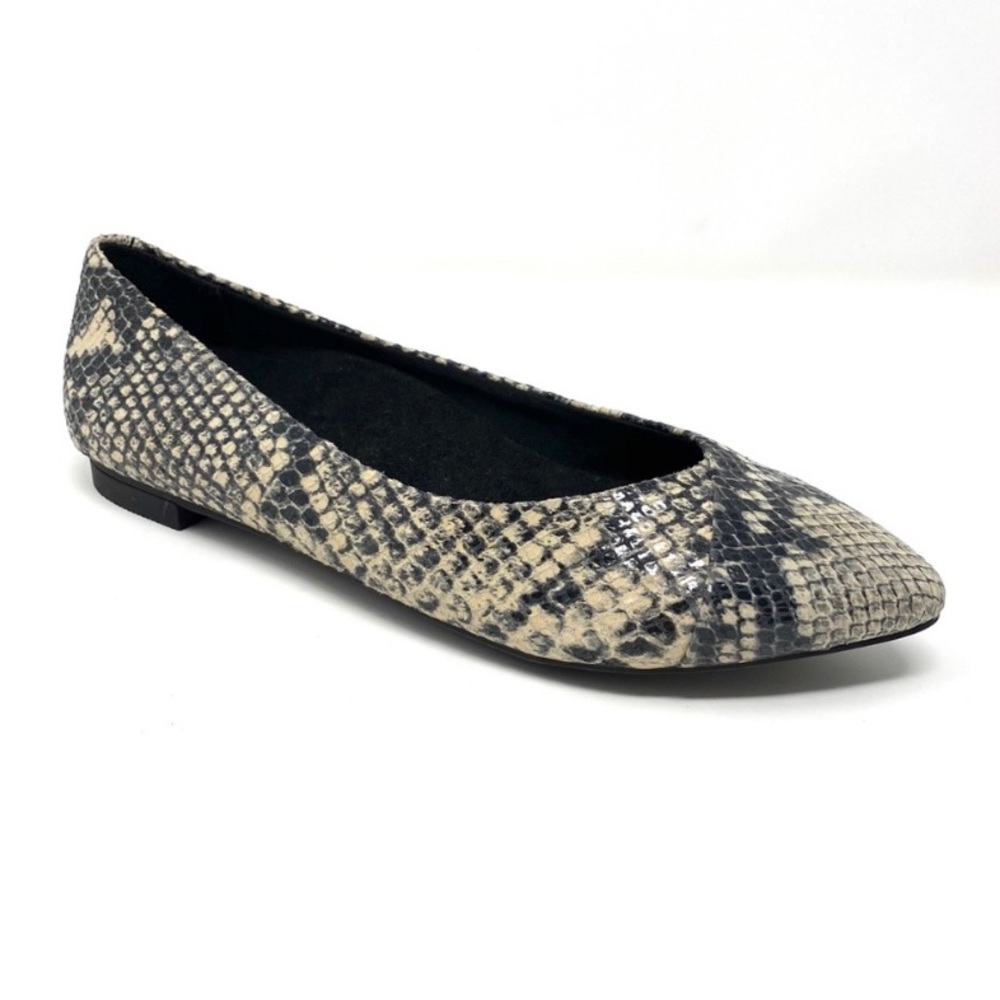 Vionic Caballo Leather Ballet Flat Slip On - Women’s Size 10 - Snakeskin